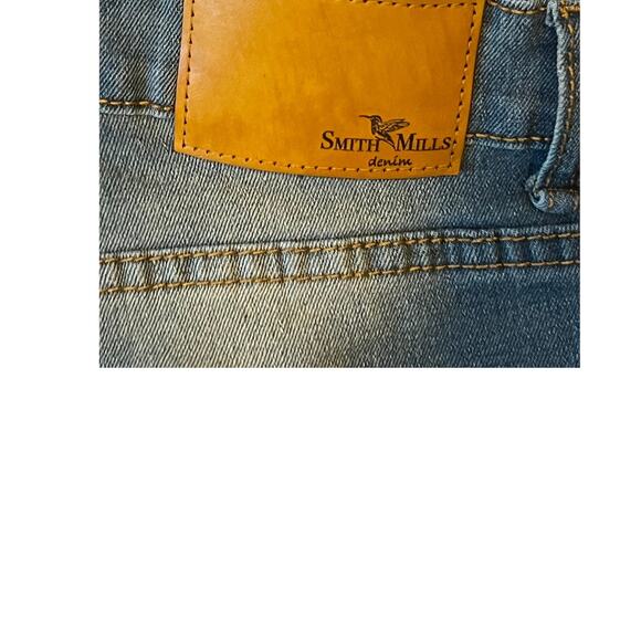 Smill & Mills Blue Distressed Stretch Jeans Mens 34x30 - Picture 6 of 6